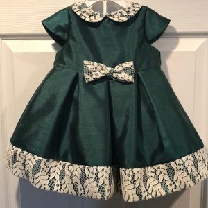 Forest green Laura Ashley dress - 18 months